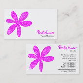 花かわいらし – マゼンタ 名刺 (正面/裏面)