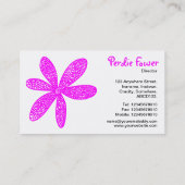 花かわいらし – マゼンタ 名刺 (裏面)