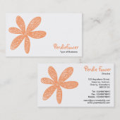 花かわいらし – 桃FF9966 名刺 (正面/裏面)