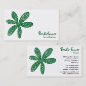 花かわいらし – 森林緑006633 名刺 (正面/裏面)