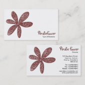 花かわいらし – 濃茶663333 名刺 (正面/裏面)