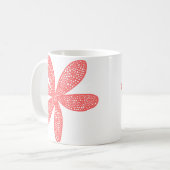 花かわいらし – 熱帯ピンク コーヒーマグカップ (正面左)