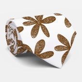 花かわいらし – 白のクルミ ネクタイ (ロール)