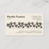 花かわいらし – 白黒(クリーム) 名刺 (裏面)