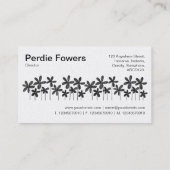 花かわいらし – 白黒(プラチナカード) 名刺 (裏面)