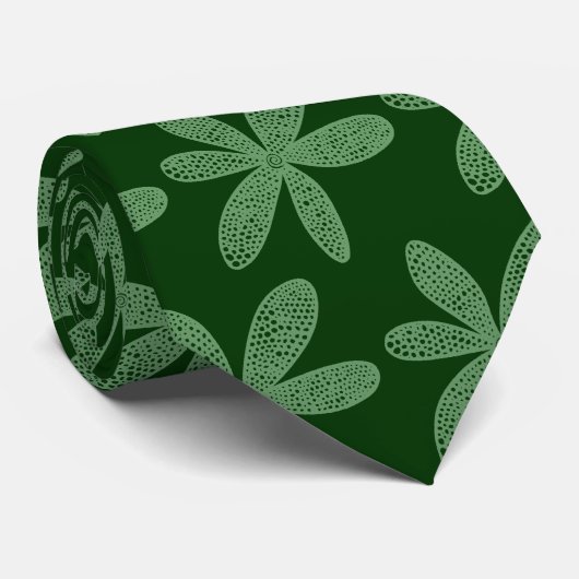花かわいらし – 緑の軍の緑 ネクタイ (ロール)