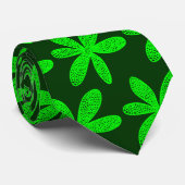 花かわいらし – 緑（濃い緑） ネクタイ (ロール)