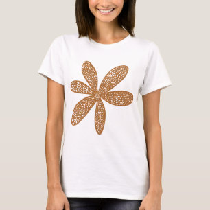 花かわいらし – 茶 Tシャツ