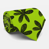 花かわいらし – 黒天の緑 ネクタイ (ロール)