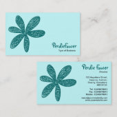 花かわいらし- C7FFFFのモスグリーン 名刺 (正面/裏面)