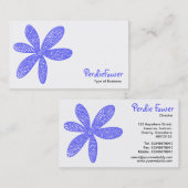 花かわいらし- Electric Blue 6666FF 名刺 (正面/裏面)