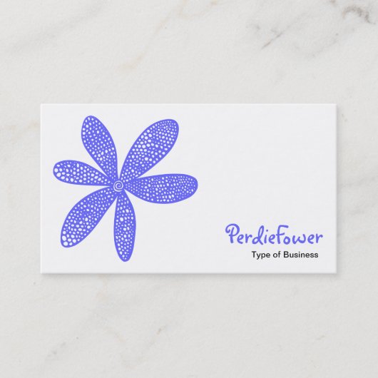 花かわいらし- Electric Blue 6666FF 名刺 (正面)