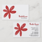 花かわいらし- Ruby Red 990000 名刺 (正面/裏面)