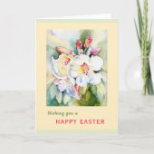 花がイースターのために咲く、水色、5 x 7カード カード (正面)