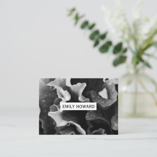 花がクローズアップ 名刺 (スタンド正面)