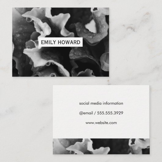 花がクローズアップ 名刺 (正面/裏面)