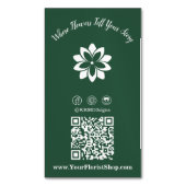 花がストーリーを伝えるカスタマイズ可能 マグネット名刺 (正面縦)