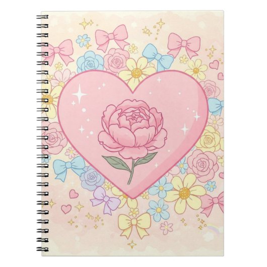 花がハートに咲く…ナターシャ ノートブック (正面)