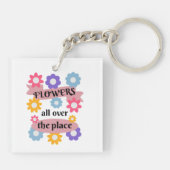 花が一面に咲いている キーホルダー (裏面)