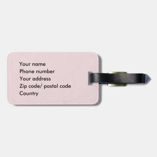 花が付いているエレガントな花の一流の荷物のラベル ラゲッジタグ (裏面横)