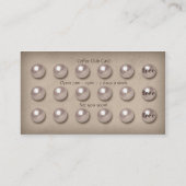 花が付いているコーヒークラブ名刺ブラウン ロイヤリティカード (裏面)