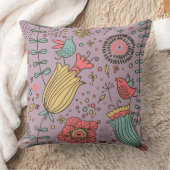 花が付いているスタイリッシュな花パターン クッション (ブランケット)