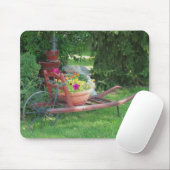 花が付いているトロリー マウスパッド (マウス)