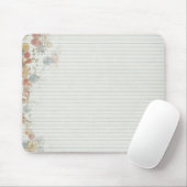 花が付いているノートの紙 マウスパッド (マウス)