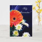 花が付いているポルトガルのバースデー・カード カード (黄色い花)