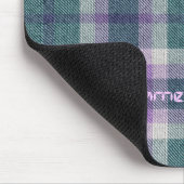 花が付いている格子縞 マウスパッド (コーナー)