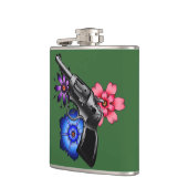 花が付いている銃 フラスク (左)