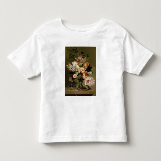 花が付いている静物画 トドラーTシャツ (正面)