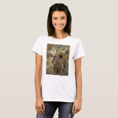花が付いているEtruscanのつぼ Tシャツ (正面フル)