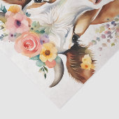 花が切り離される水彩乳牛 薄葉紙 (詳細)