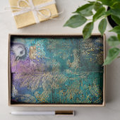 花が切り離される紫の冠のついた孔雀 薄葉紙 (ギフト)