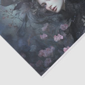 花が切り離される美しい女性ゴシック様式の女王 薄葉紙 (詳細)