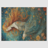 花が切り離される赤毛の少女 薄葉紙 (正面)