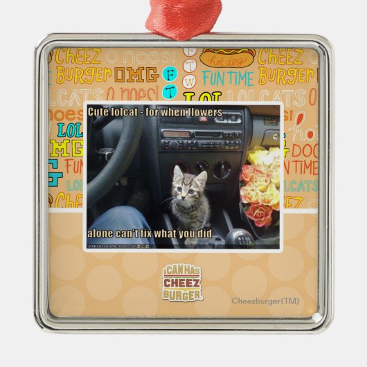 花が十分ではない時 メタルオーナメント (正面)