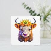 花が咲き乱れたかわいいハイランド牛 (スタンド正面)