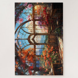 花が咲き乱れた夢のような展望台 ジグソーパズル