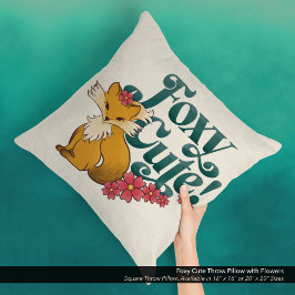 花が咲き乱れるかわいいfoxy クッション