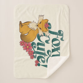 花が咲き乱れるかわいいfoxy シェルパブランケット