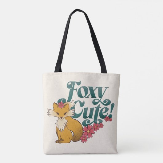 花が咲き乱れるかわいいfoxy トートバッグ (裏面)