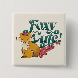 花が咲き乱れるかわいいfoxy 缶バッジ