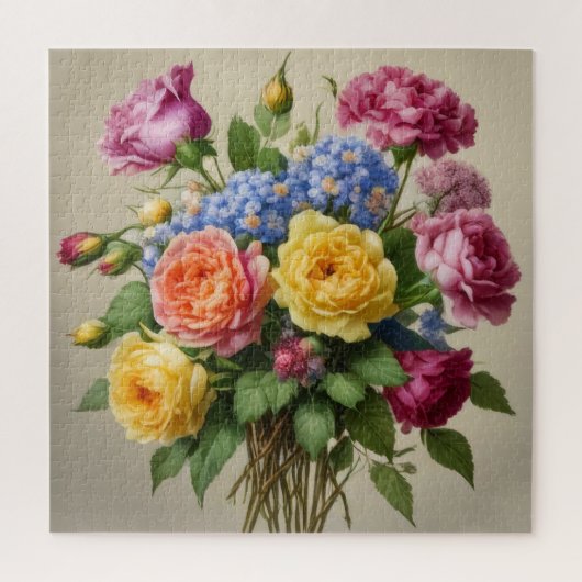 花が咲き乱れる開花 ジグソーパズル (縦)