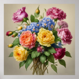 花が咲き乱れる開花 ポスター