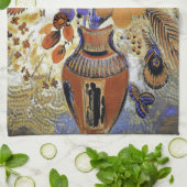 花が咲くエトルリア花器 キッチンタオル (折り畳み)