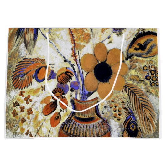 花が咲くエトルリア花器 ラージペーパーバッグ (正面)