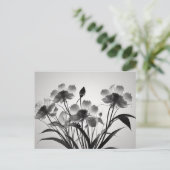 花が咲くエレガントなコスモス ポストカード (スタンド正面)