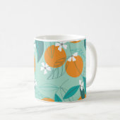 花が咲くオレ葉ンジ。イラストレーション コーヒーマグカップ (正面右)